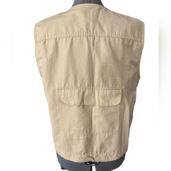 Liz Claiborne Vintage women's tan utility sport nylon vest‎ size small - Picture 3 of 7